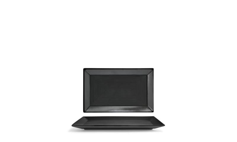 Front of the House DSP002BKP22 11" x 7" Spiral® Plate, Ink, 6/Case