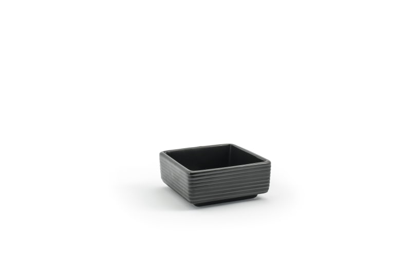 Front of the House TSH007BKP23 2.75" Square Spiral® Dish, 3 oz, Ink, 12/Case