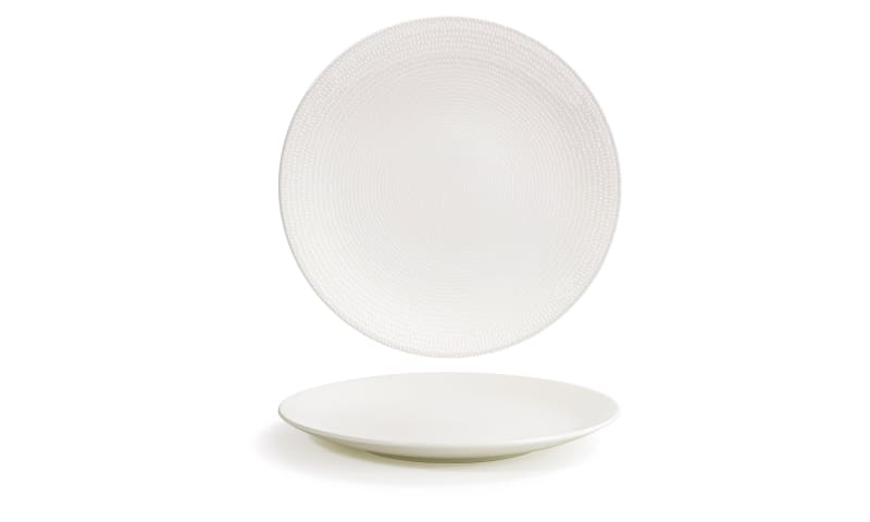 Front of the House DDP089BEP21 11" Round Catalyst® Coupe Plate, Pearl™, 4/Case