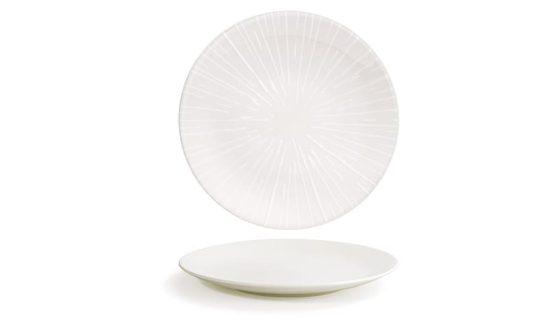 Front of the House DDP090BEP21 11" Round Catalyst® Coupe Plate, Spoke™, 4/Case