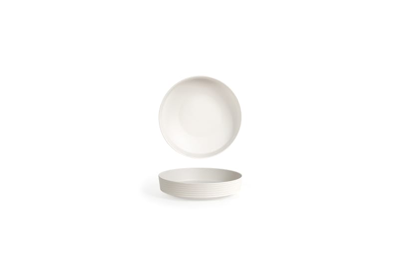 Front of the House DBO033BET22 7.5" Round re.WARE™ Onda Bowl, 36 oz, Shell, 6/Case
