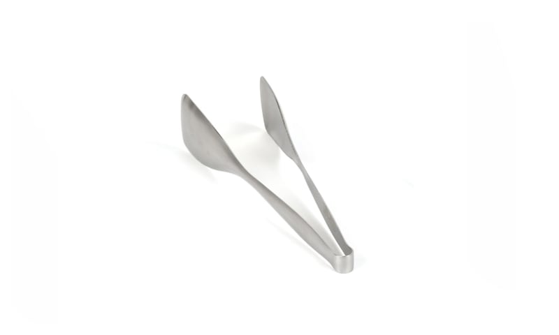 FOH BUT026BSS22 9" Brushed Stainless Tongs - Silver