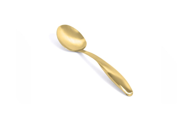 FOH BUT033GOS23 13.5" Brushed Stainless Serving Spoon - Matte Brass