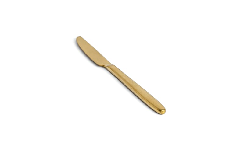 FOH FDK008GOS23 9.25" Luca Dinner Knife - Matte Brass