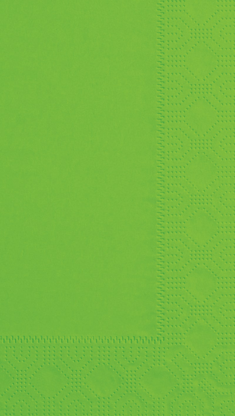 Hoffmaster 180561 Regal Embossed Lime-Green Paper Dinner Napkin, 7.5" x 4.25"