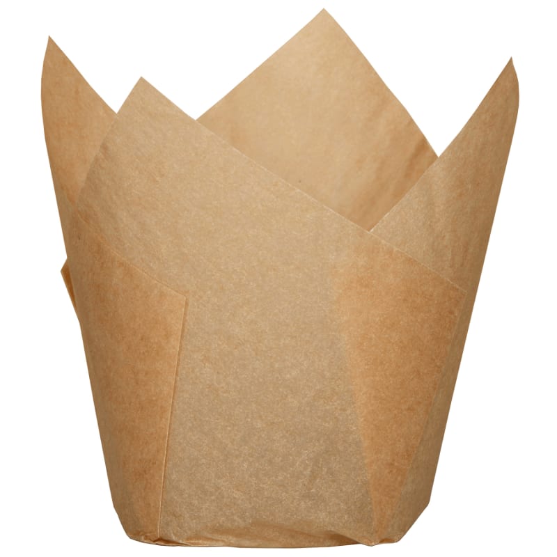 Hoffmaster 611121 Large Kraft Paper Tulip Cups, 4"