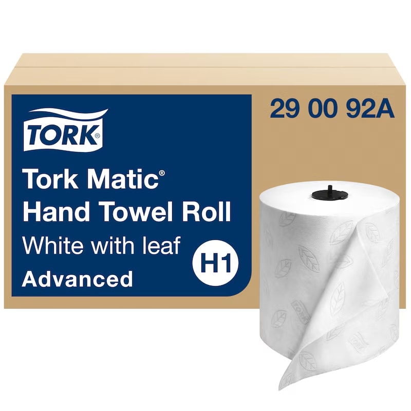 Tork 290092A Advancd Matic® Hand Towel Roll Leaf H1, White/Gray 6/Case