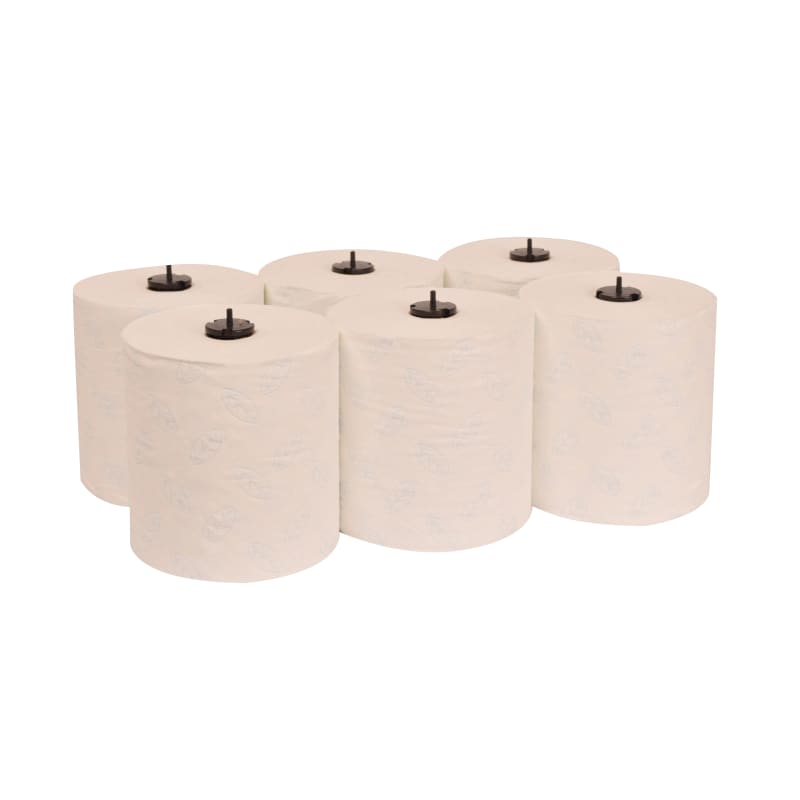 Tork 290094 Premium Matic® Extra Soft Hand Towel Roll White with Blue Leaf 6/Case