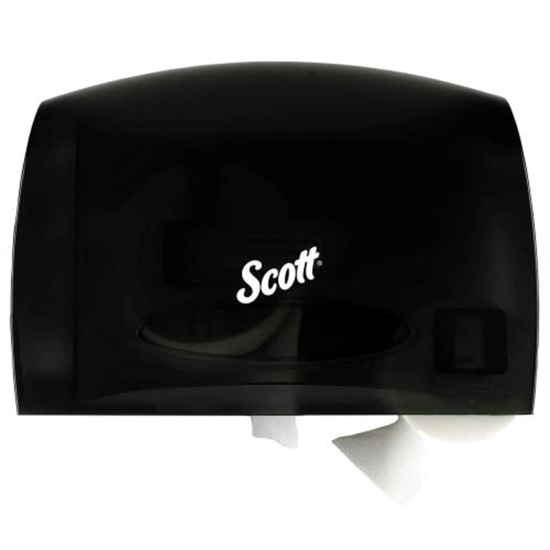 Scott 09602 Essential Jumbo Roll Toilet Paper Dispenser, Smoke Black