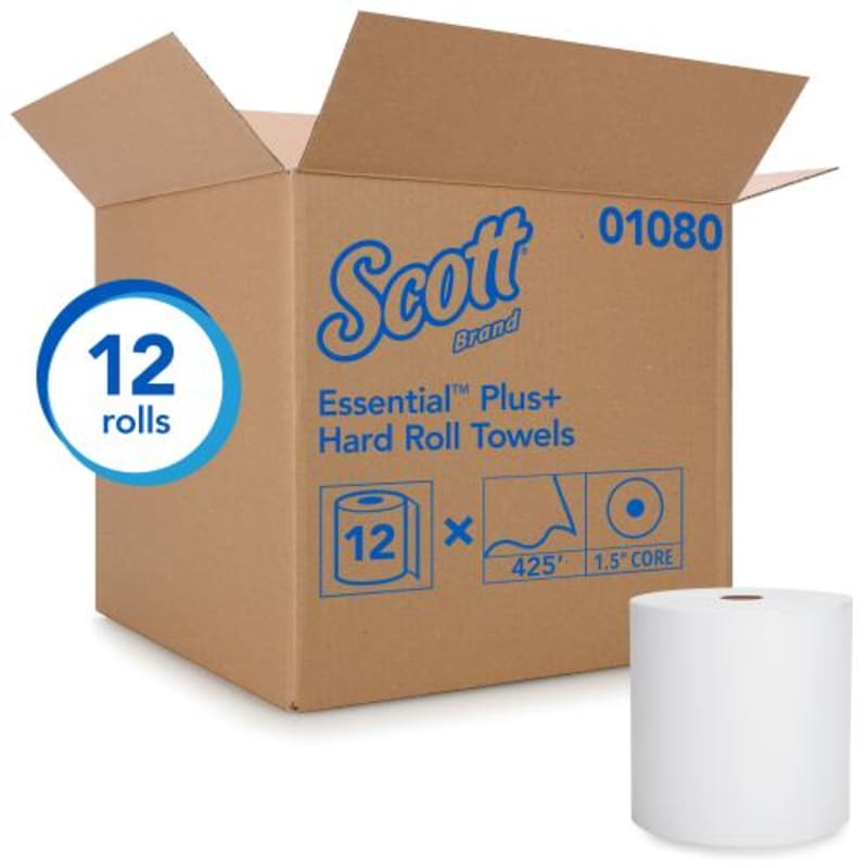 Kleenex 01080 Paper Towel Roll, White 12/Case