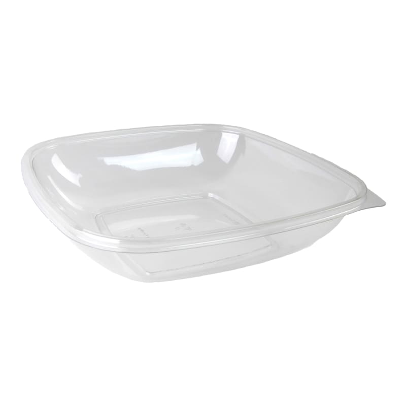 Sabert 19048B150 Clear 48 oz. Large Square Bowl 150/Case