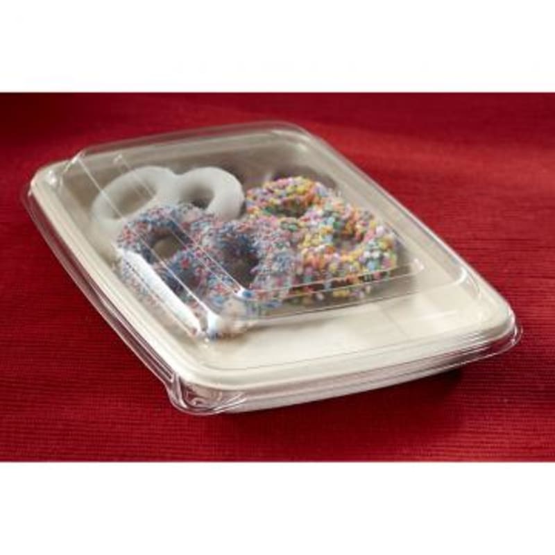 Sabert 51601F300PP Clear Dome Lid for Rectangle Pulp Containers 300/Case