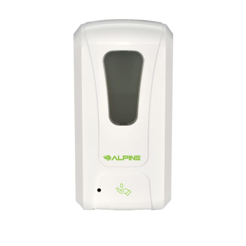 Alpine Industries ALP430-L Vertical Surface-Mount Automatic Liquid Soap/Sanitizer Dispenser, 1200 mL, White