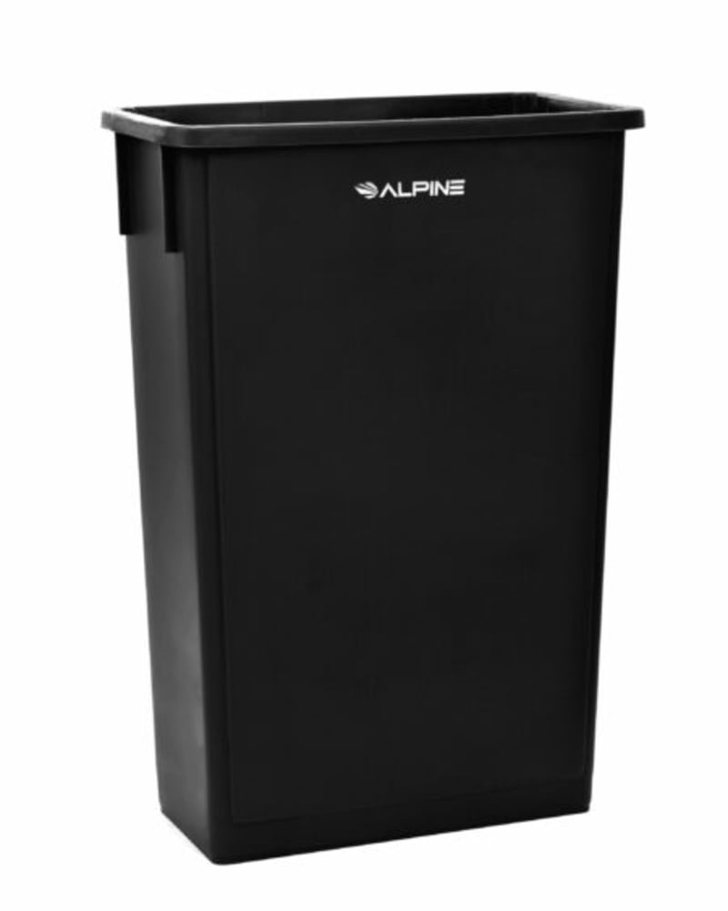 Alpine Industries ALP477-BLK-3PK 23 Gallon Slim Waste Container, Black, 3/Pk