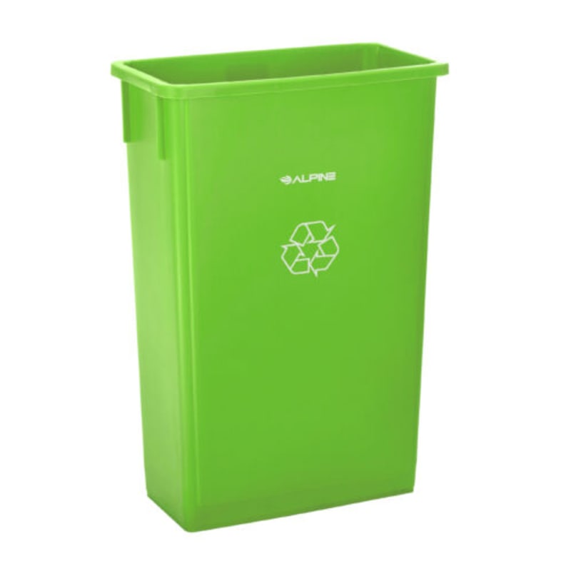 Alpine Industries ALP477-LGRN 23 Gallon Slim Recycling Container, Green