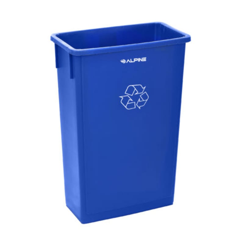 Alpine Industries ALP477-R-BLU 23 Gallon Slim Recycling Container, Blue