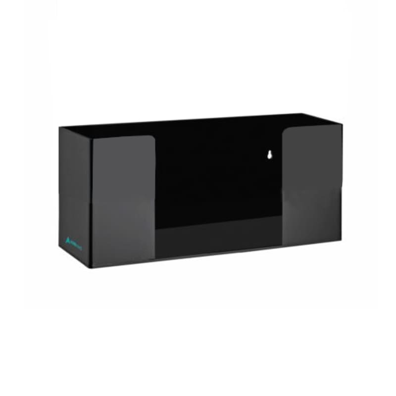 AdirMed ADI902-01-BLK 1-Box Black Acrylic Glove Dispenser, Wall-Mount