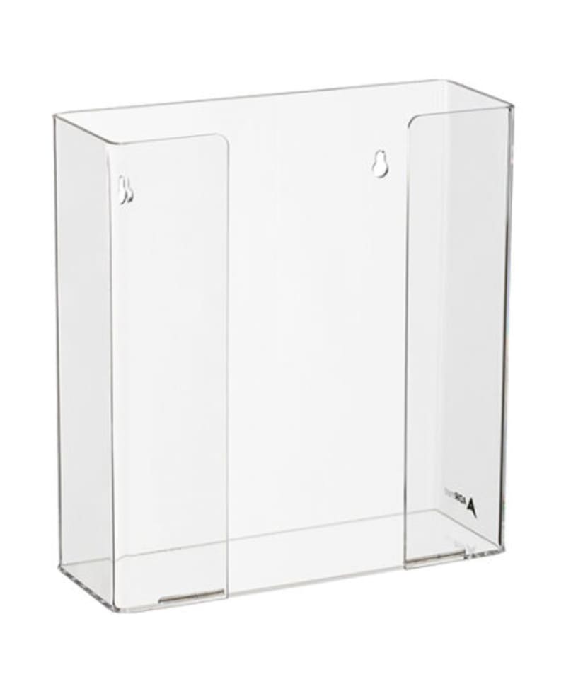AdirMed ADI902-02 2-Box Clear Acrylic Glove Dispenser, Wall-Mount