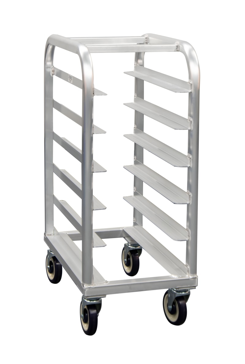 New Age Industrial 1161 Mobile Heavy Duty Welded Aluminum Platter Rack for 12" x 26" Platters