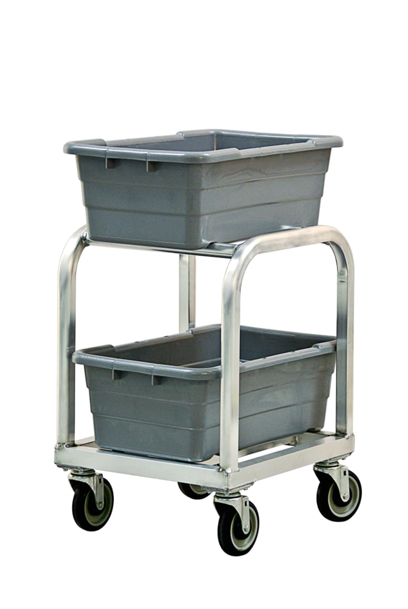 New Age Industrial 1261 2-Lug Mobile Heavy Duty Series Welded Aluminum Lug Tub Dolly & Bin Cart