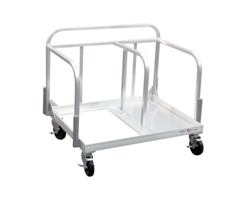 New Age Industrial 51702 Mobile Heavy Duty Welded Aluminum Two-In-One Universal Bulk Combination Storage & Transport Dolly