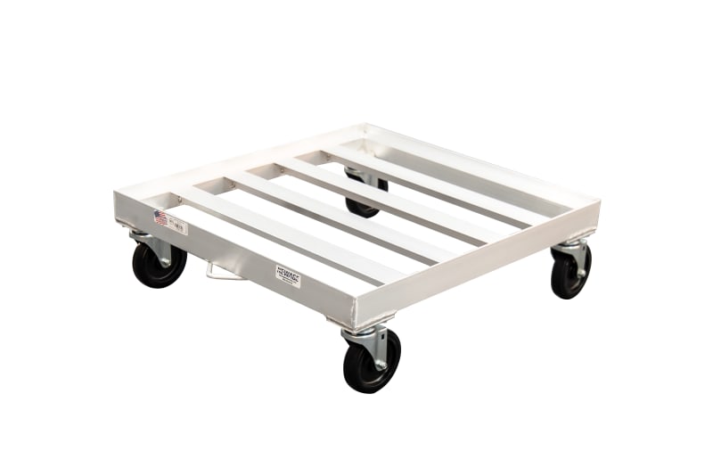 New Age Industrial 95219 Mobile Heavy Duty Welded Aluminum Universal Strapped Bread Pan Dolly