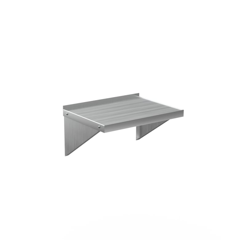New Age Industrial 95634 Heavy Duty Welded Solid Aluminum Wall-Mounted Microwave Shelf with Marine Edge