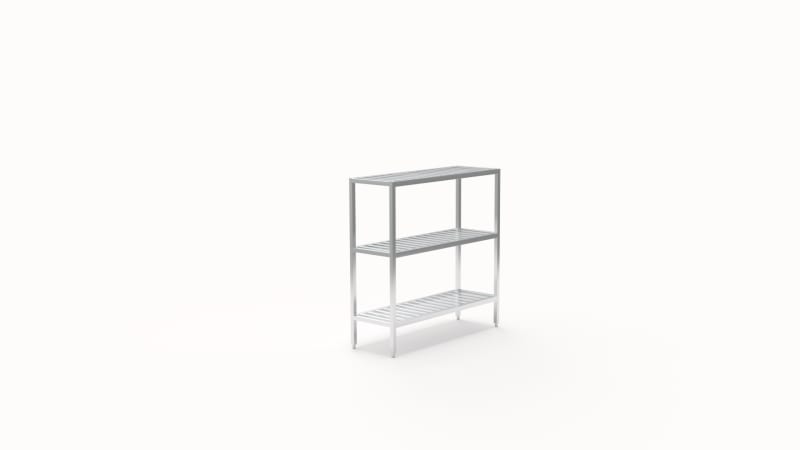 New Age Industrial 1043TB 3-Tier Heavy Duty Fully Welded Aluminum Shelving Unit with T-Bar Style Shelves
