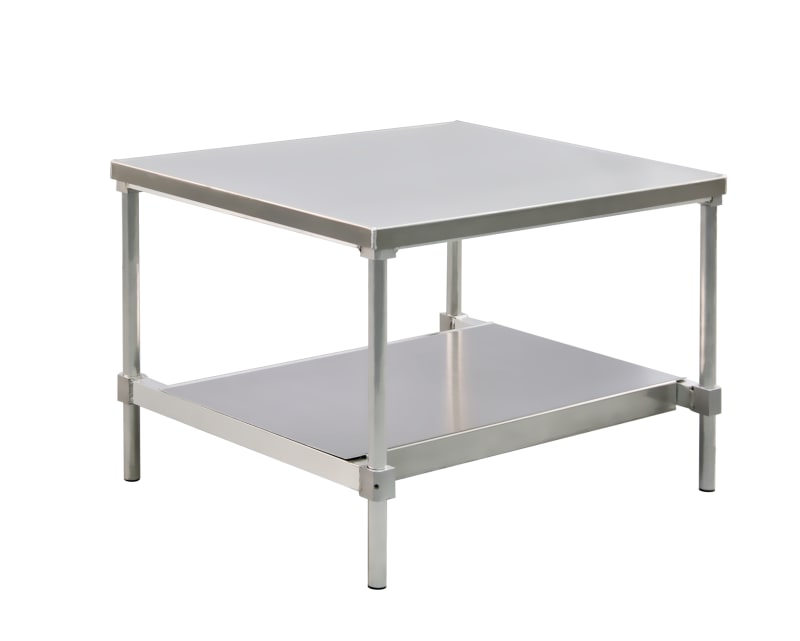 New Age Industrial 12472GSU Heavy Duty Aluminum Stationary Adjustable Equipment Stand With Undershelf