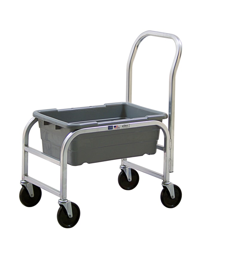 New Age Industrial 1265H Welded Aluminum Lug Tub Dolly & Bin Cart with Welded Handle - 1-Lug - Single-Wide, 1-High - Standard Series