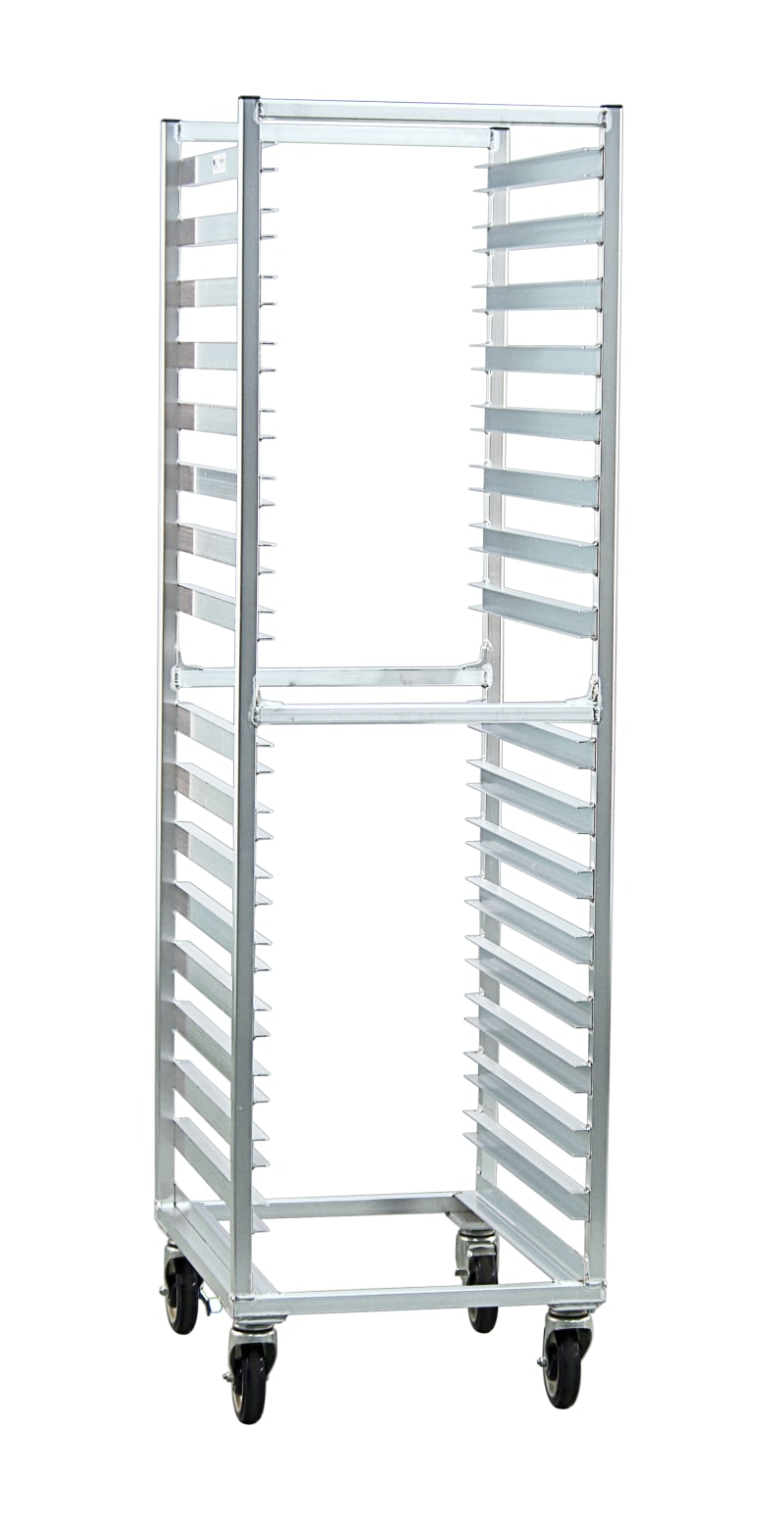 New Age Industrial NS648 Mobile Heavy Duty Welded Aluminum Full-Sized End-Loading Poly Box Rack