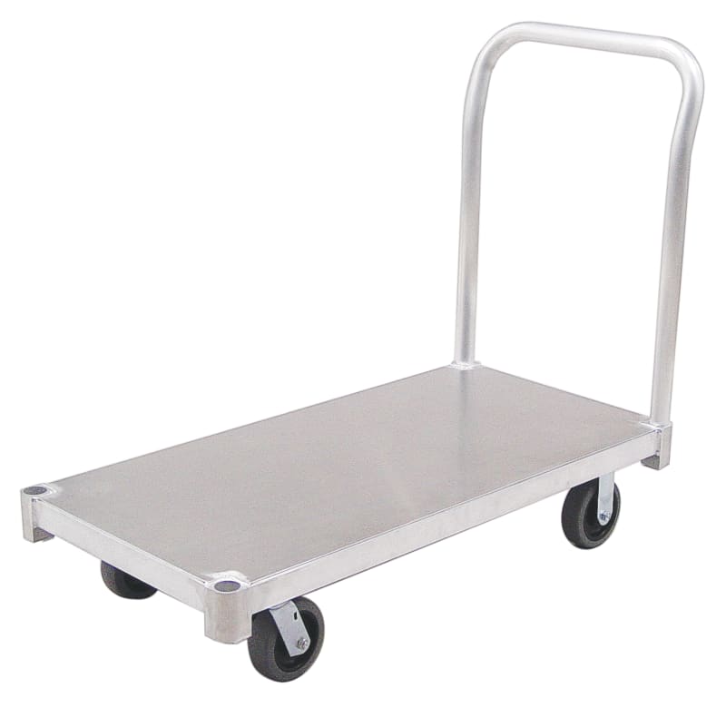 New Age Industrial PT2436S6 Heavy Duty Welded Aluminum Platform Truck With Smooth Deck & Removable Handle