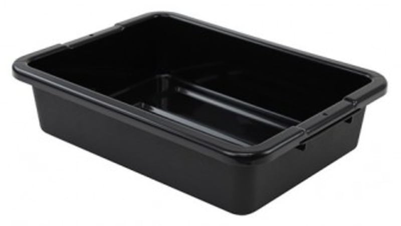 Quantum Food Service FSB-20155RBKCS Bussing Tub 20in x 15in x 5in Polypropylene Black Case Of 12