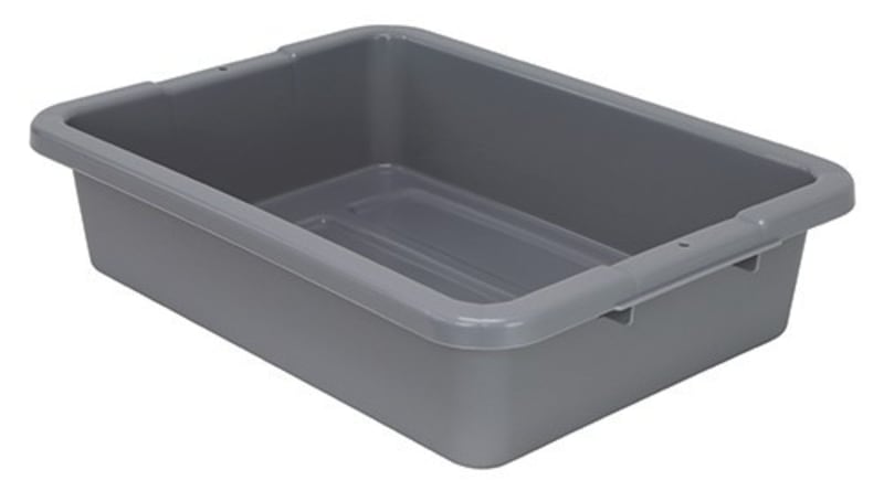 Quantum Food Service FSB-20155RGYCS Bussing Tub 20in x 15in x 5in Polypropylene Gray Case Of 12