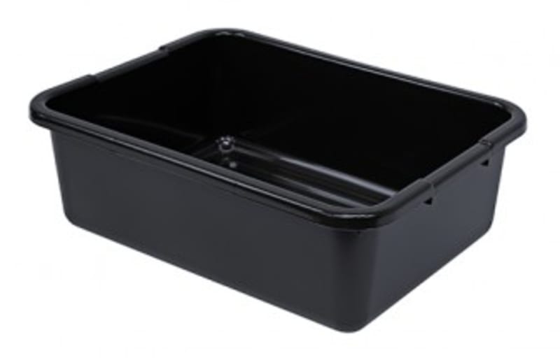 Quantum Food Service FSB-21157RBKCS Bussing Tub 21in x 15in x 7in Polypropylene Black Case Of 12