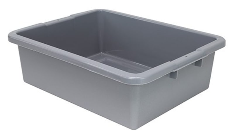 Quantum Food Service FSB-22177RGYCS Bussing Tub 21-1/2in x 17in x 7in Polypropylene Gray Case Of 12