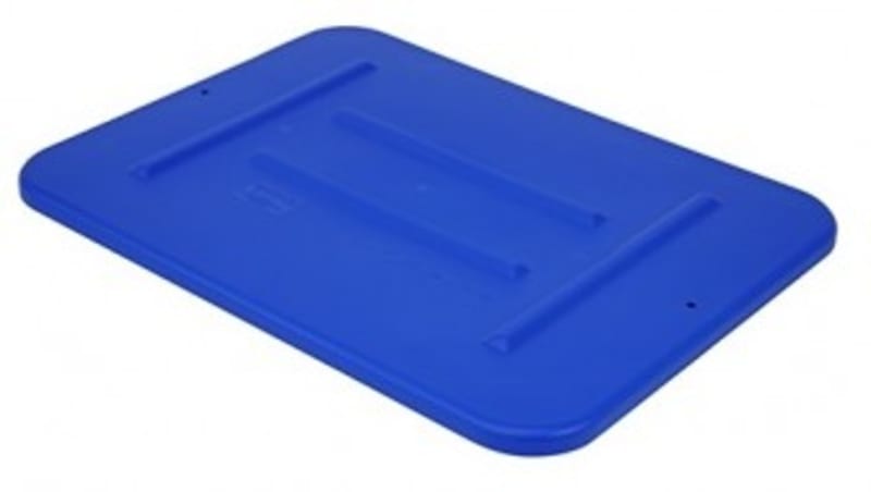 Quantum Food Service FSB-L2216BLCS Bussing Tub Lid 22in x 16-1/2in x 3/4in Polypropylene Blue Case Of 12