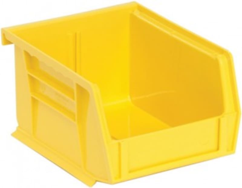 Quantum Food Service QUS210YLCS Ultra Stack & Hang Bin Yellow 5-3/8in x 4-1/8in x 3in Case Of 24