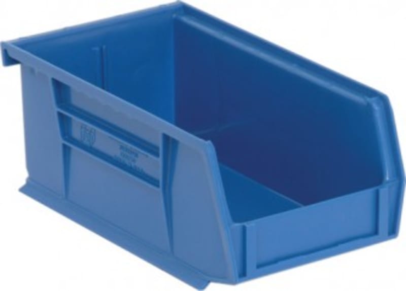 Quantum Food Service QUS220BLCS Ultra Stack & Hang Bin Blue  7-3/8in x 4-1/8in x 3in Case Of 24