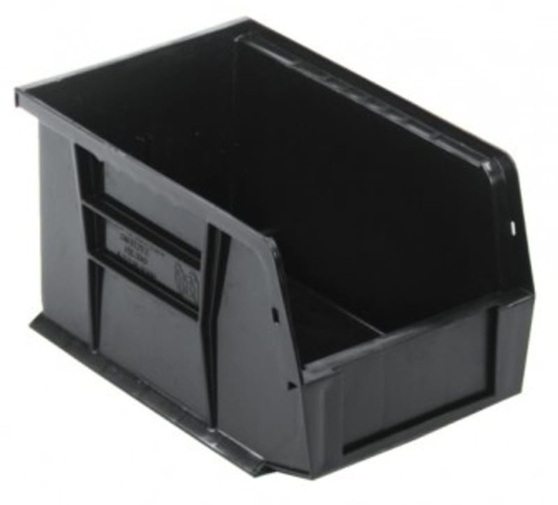 Quantum Food Service QUS221BKCS Ultra Stack & Hang Bin Black 9-1/4in x 6in x 5in Case Of 12