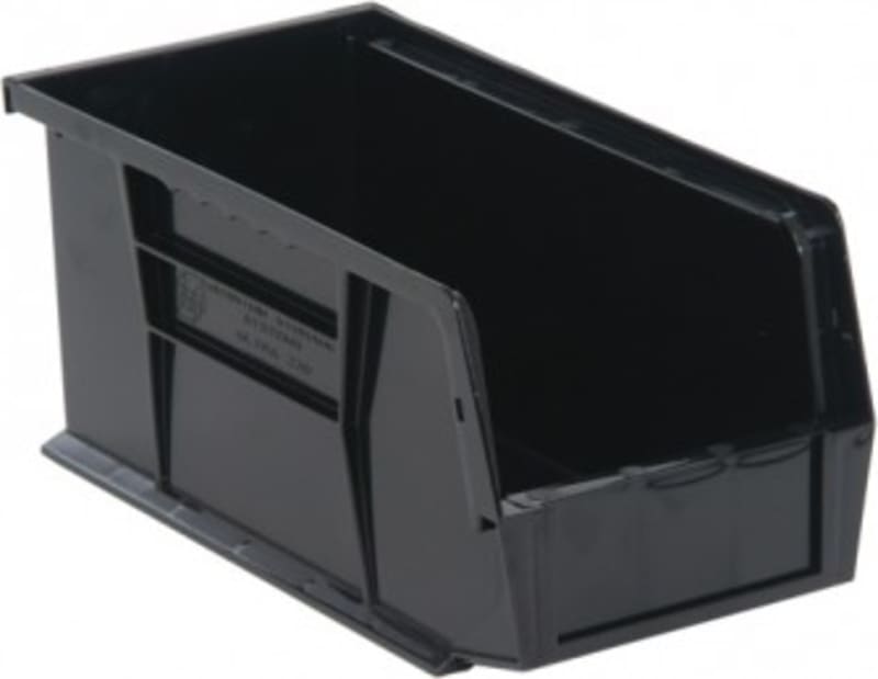 Quantum Food Service QUS230BKCS Ultra Stack & Hang Bin Black 10-7/8in x 5-1/2in x 5in Case Of 12