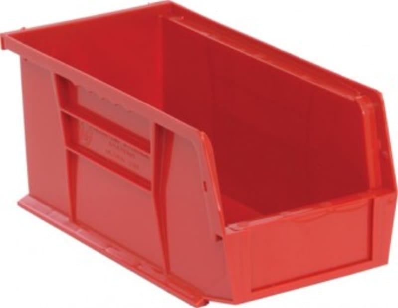 Quantum Food Service QUS230RDCS Ultra Stack & Hang Bin Red 10-7/8in x 5-1/2in x 5in Case Of 12