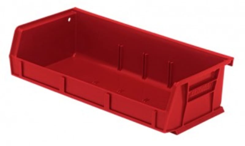 Quantum Food Service QUS232RDCS Ultra Stack & Hang Bin Red 5-3/8in x 11in x 3in Case Of 8