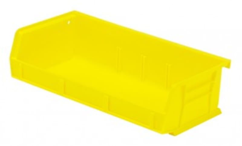 Quantum Food Service QUS232YLCS Ultra Stack & Hang Bin Yellow 5-3/8in x 11in x 3in Case Of 8