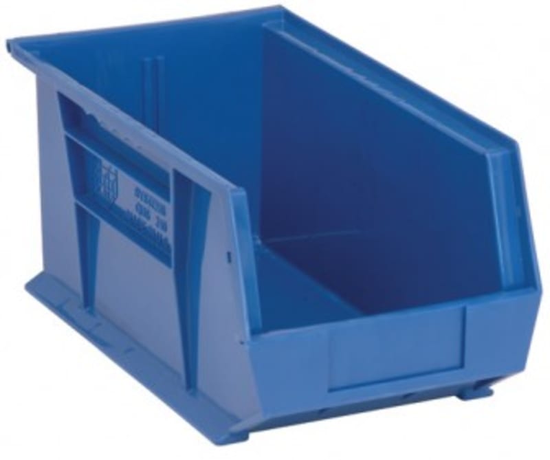 Quantum Food Service QUS240BLCS Ultra Stack & Hang Bin Blue 14-3/4in x 8-1/4in x 7in Case Of 12