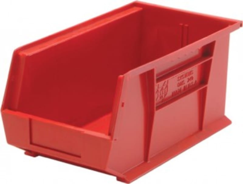 Quantum Food Service QUS240RDCS Ultra Stack & Hang Bin Red 14-3/4in x 8-1/4in x 7in Case Of 12