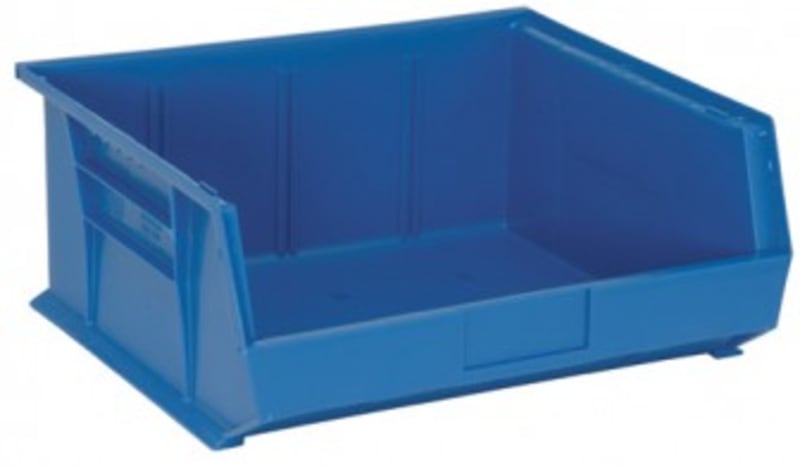 Quantum Food Service QUS250BLCS Ultra Stack & Hang Bin Blue 14-3/4in x 16-1/2in x 7in Case Of 6