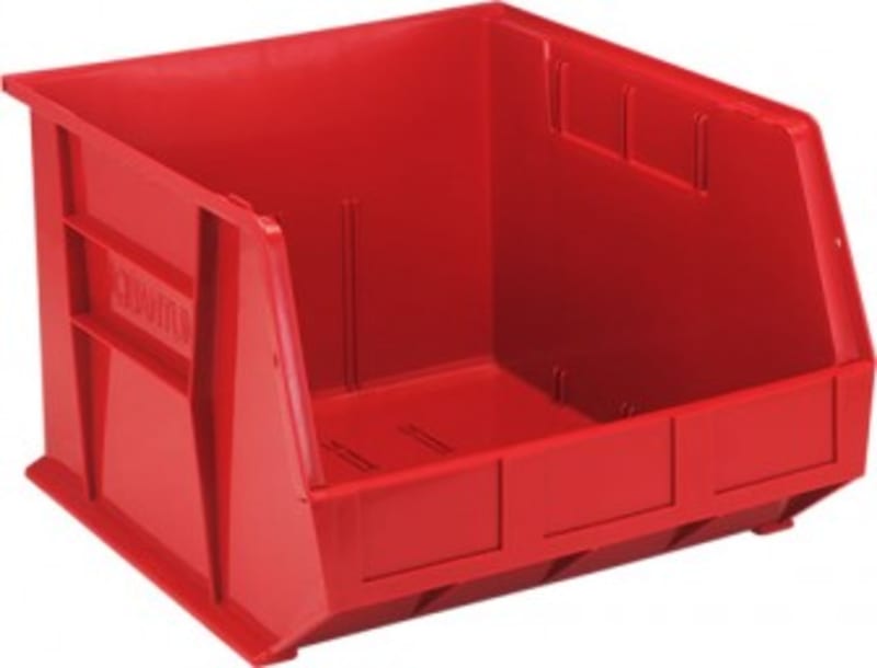 Quantum Food Service QUS270RDCS Ultra Stack & Hang Bin Red 18in x 16-1/2in x 11in Case Of 3