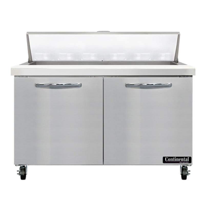 Continental SW48N12 48" 2 Door Sandwich Prep Table
