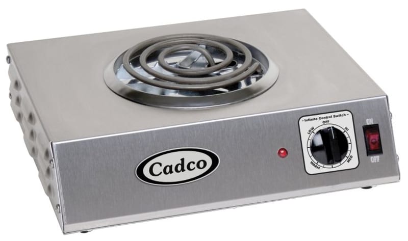 Cadco CSR-1T 14" Electric Single Countertop Hotplate, 120V